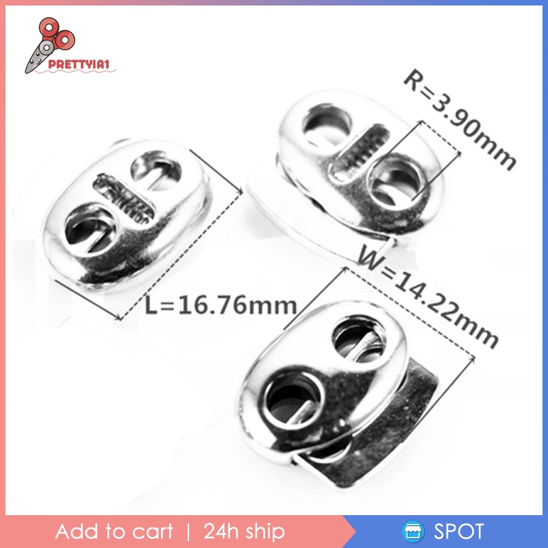 1 [Prettyia] 6 Kẹp Khóa Dây Rút May Vá