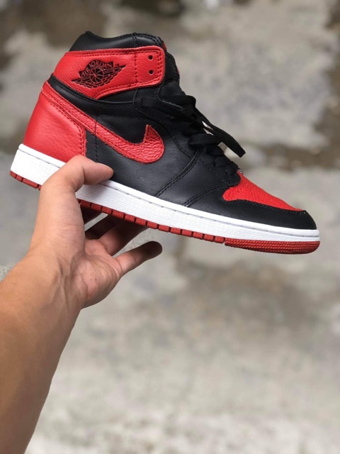 Giày JD 1 - bred chuẩn 1:1  ảnh tự chụp