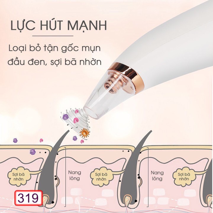 MÁY HÚT MỤN MINI ĐẦU ĐEN  BLACKHEAD 319 CẦM TAY CỰC HOT | BigBuy360 - bigbuy360.vn