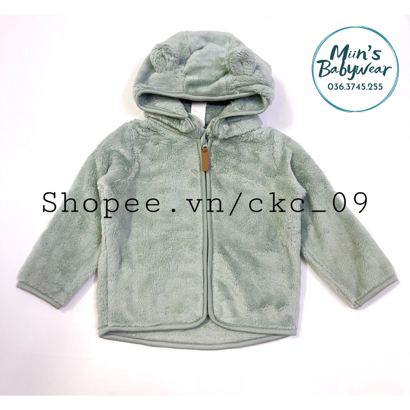 Sẵn áo lông mịn có mũ cho bé HM chính hãng
