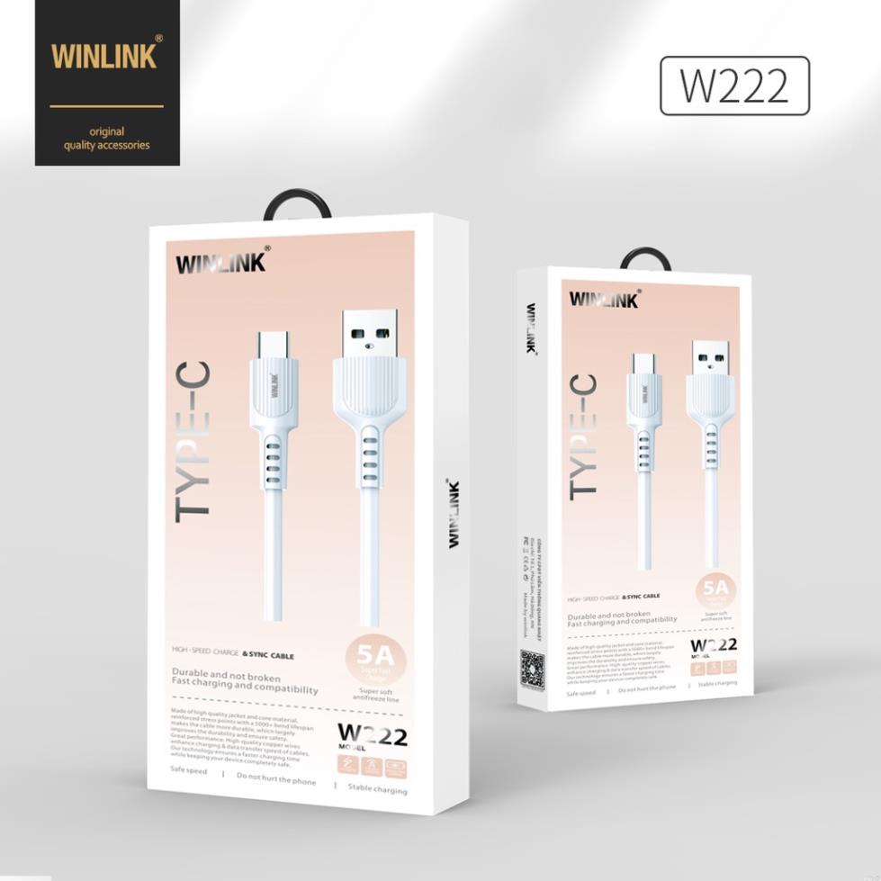 Dây cáp sạc nhanh WL 222 hàng chính hãng WINLINK cổng Lighting - Type C - Micro