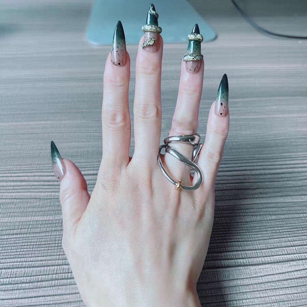 BACK2LIFE Nhẫn Thiết Kế Đơn Giản Thời Trang Theo Phong Cách Hip Hop Dành Cho Nữ