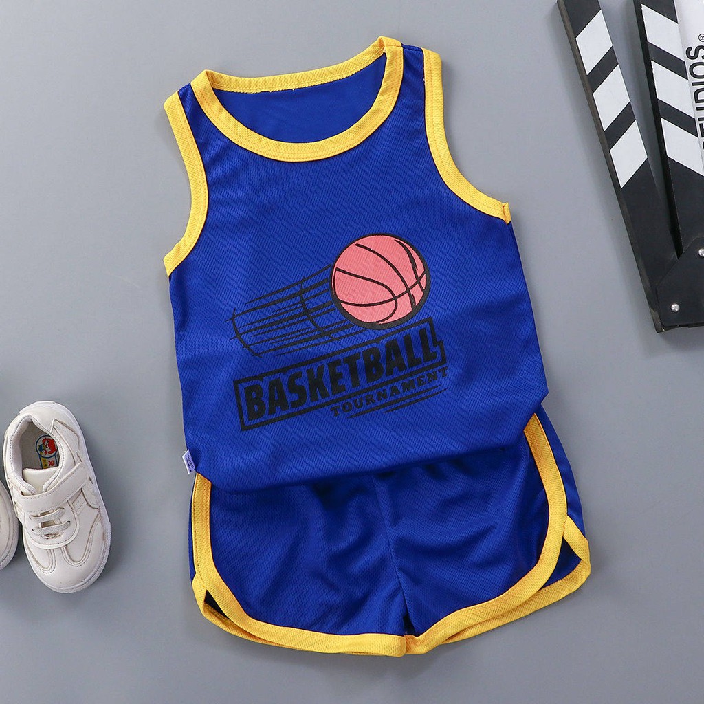 Áo vest cho bé trai quần short không tay bộ đồ thể thao nhanh khô cho bé gái Bộ đồ chơi bóng rổ cho bé trai 1-10 tuổi
