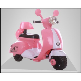 XE MÁY ĐIỆN VESPA CHÂN CÚN HỒNG - XANH