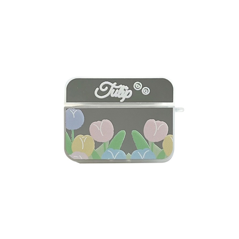Ốp Hộp Đựng Tai Nghe Nhét Tai Mềm Hình Hoa Tulip Cho Airpods 1 2 3 Pro 3 Airpods3