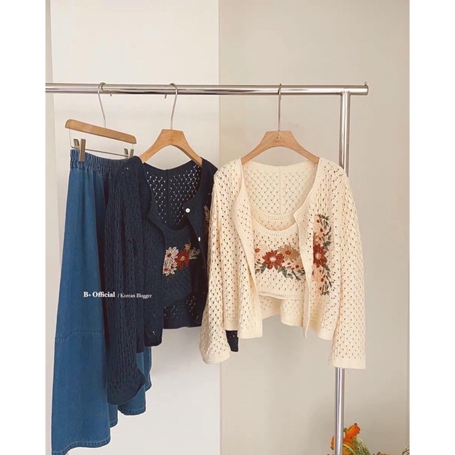 Set len vintage hoa thêu nổi - Dreamynt