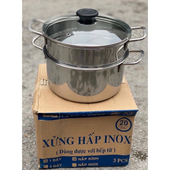 Nồi hấp 2 tầng 1.5 đáy 28cm