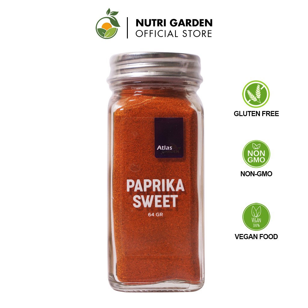 [Mã BMBAU50 giảm 7% đơn 99K] Paprika Sweet - Bột ớt hữu cơ paprika sweet 64g (không cay) - Nutri Garden