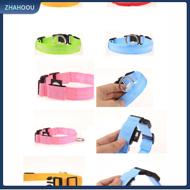 ☃Nhà☃ Vòng Cổ Có Gắn Đèn Led Phát Sáng Nhiều Màu Có Thể Điều Chỉnh Kích Thước Cho Chó Lớn / Nhỏ