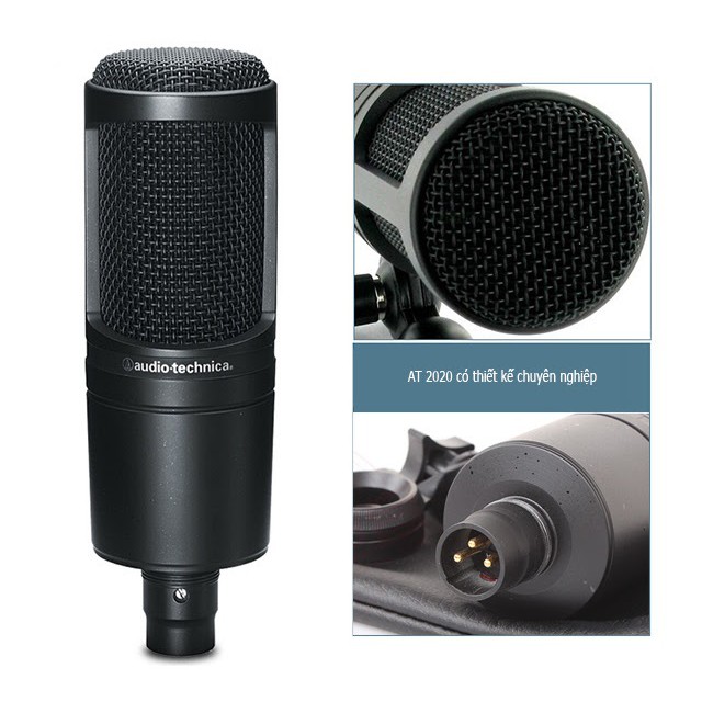 Micro Thu Âm Audio Technica AT2020 ⚡FREESHIP⚡ Micro thu âm cho phòng thu cao cấp chuyên nghiệp kiểu dáng cực đẹp