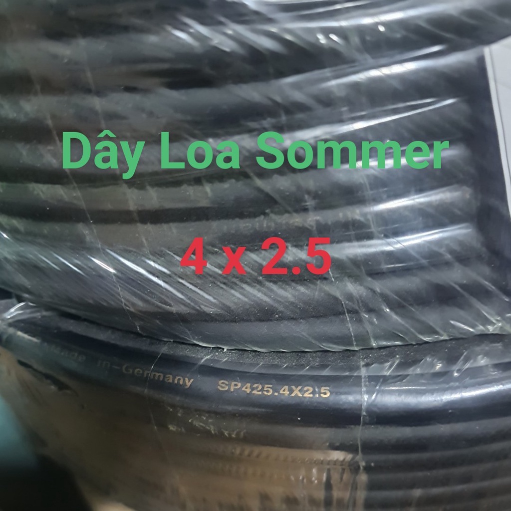 Speaker Cable - Dây Loa Sommer  4 ruột 4x2.5 hàng loại 1 chữ vàng, cam kết đủ mét.