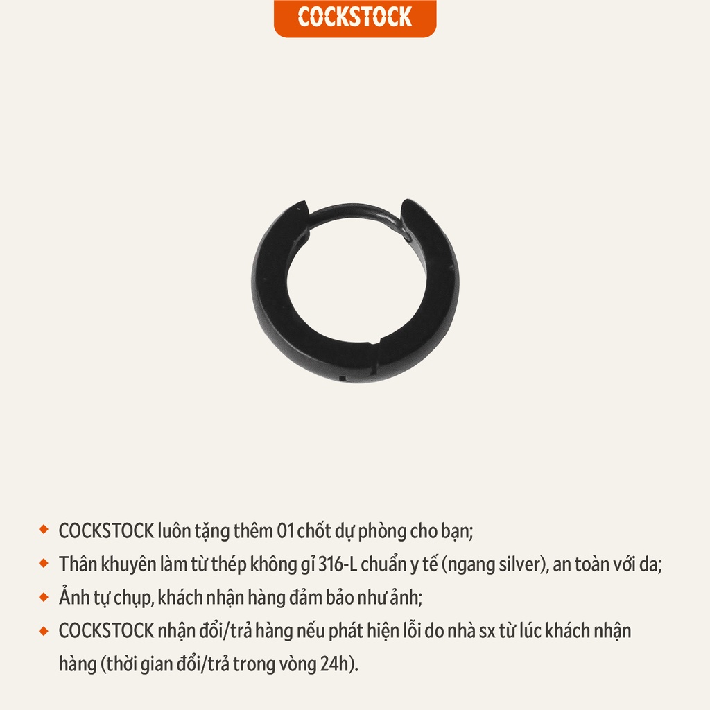 Khuyên tai vòng Thin Round Earring CockStock