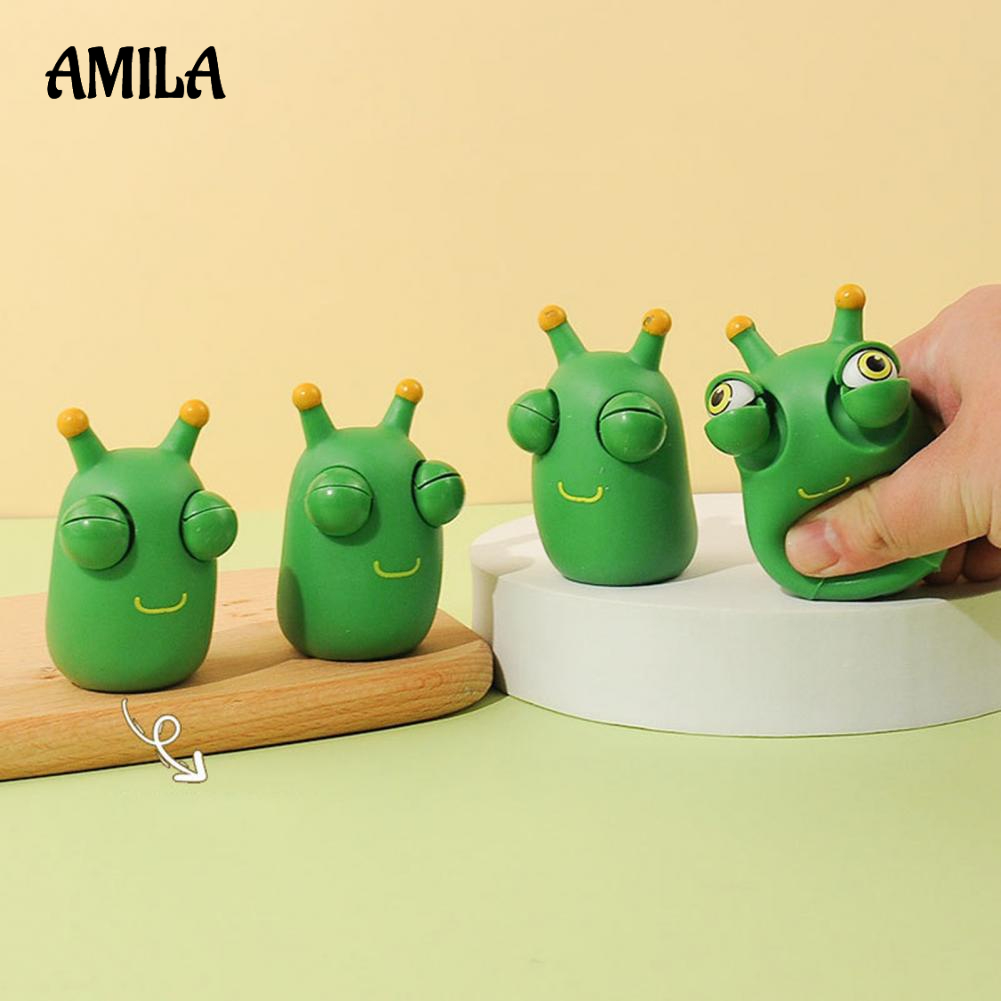 AMILA Đồ Chơi Xốp Squishy Giảm Stress Hình Bánh Sâu Dễ Thương Cho Bé