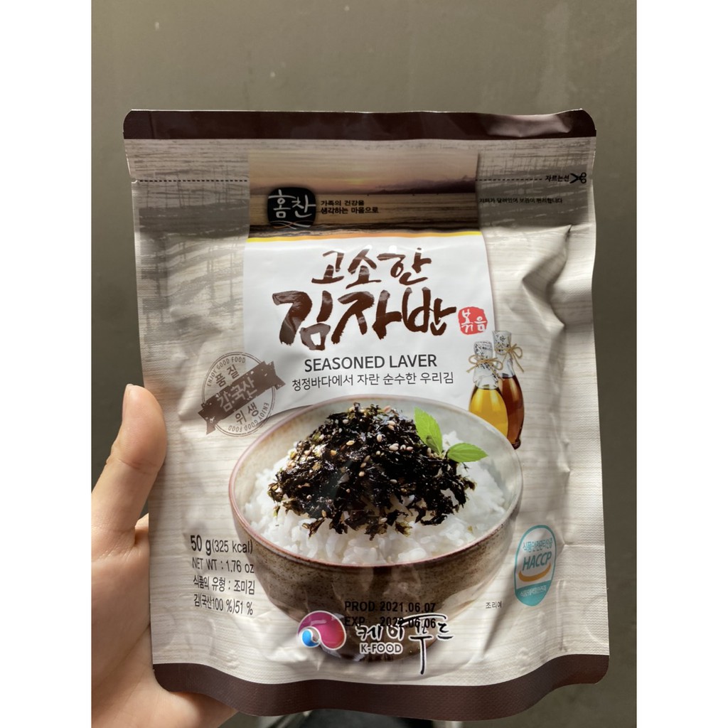 Rong biển rắc cơm Hàn Quốc K-Food gói 50gram rắc cơm, cháo, làm bento