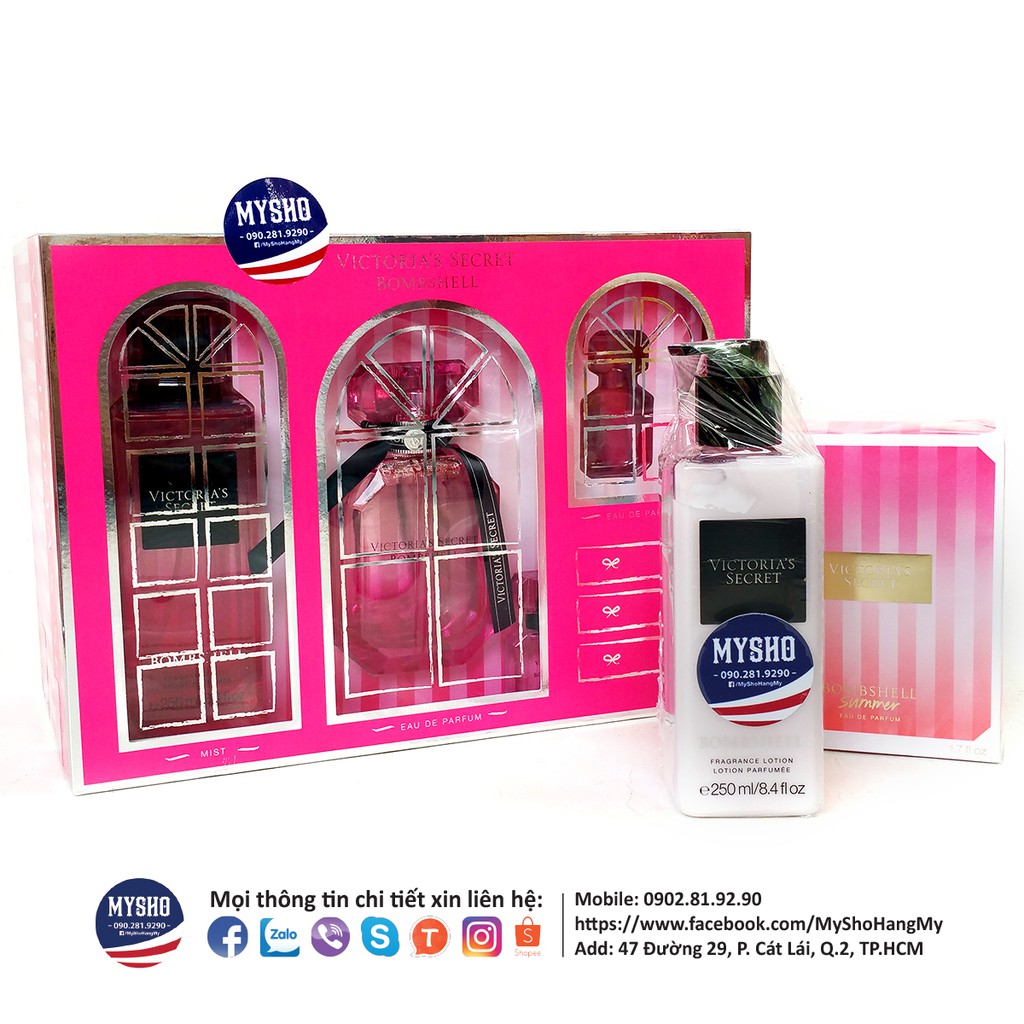 Big sale Nước hoa Victoria Secret Very Sexy, Bombshell, Scandalous, Eau So Sexy, Heavenly, Tease - USA, bộ 100ml | Thế Giới Skin Care