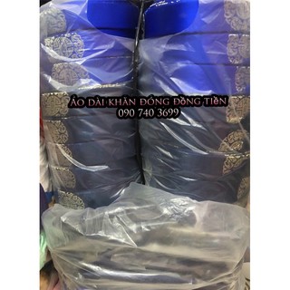 Khăn đóng gấm đồng tiền các màu