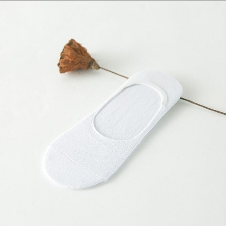 1 Đôi Vớ Thuyền Cotton Siêu Mỏng Màu Trơn Chống Trượt Cho Nam
