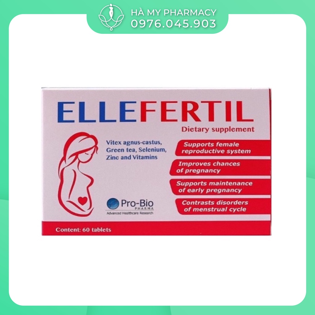 ELLEFERTIL BỔ TRỨNG SỐ 1 - HÀNG CHÍNH HÃNG- TĂNG KHẢ NĂNG THỤ THAI HIỆU QUẢ