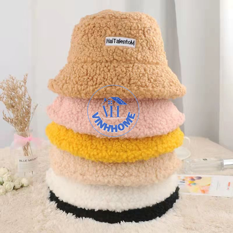 Nón/Mũ bucket vải len lông cừu cùng các nàng sang chảnh hot hit