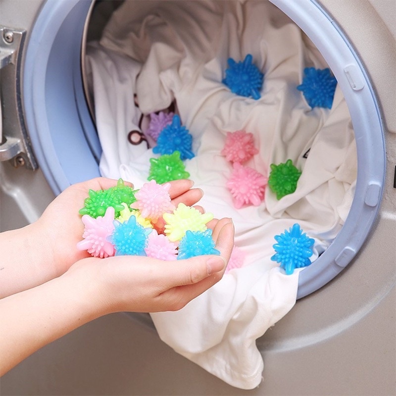 Set 5 Bóng Giặt Quần Áo Quả Cầu Gai Sinh Học Giặt Đồ Thông Minh Chống Nhăn Bảo Vệ Quần Áo