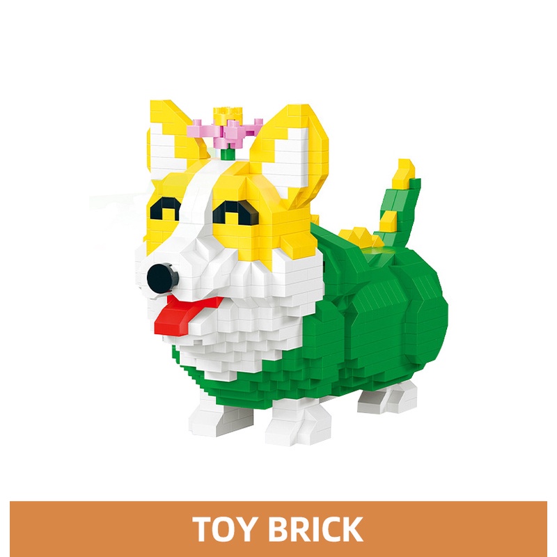 Bộ đồ chơi lắp ráp SLUBAN hình chó Corgi/ Husky/ mèo đáng yêu làm quà tặng