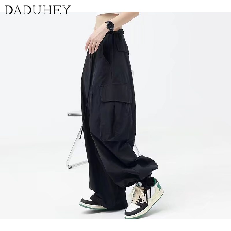 DaDuHey Men‘s and Women's Summer New Loose Casual Working Pants Wide Leg Pants Ins High Street Retro Straight-Leg Ankle-Banded Pants