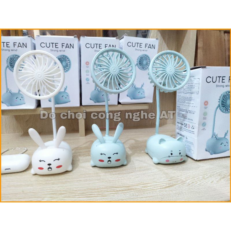 QUẠT TÍCH ĐIỆN MINI CUTE NHỎ GỌN ĐỂ BÀN,QUẠT HÌNH THÚ CẦM TAY XOAY 360° LOẠI TỐT