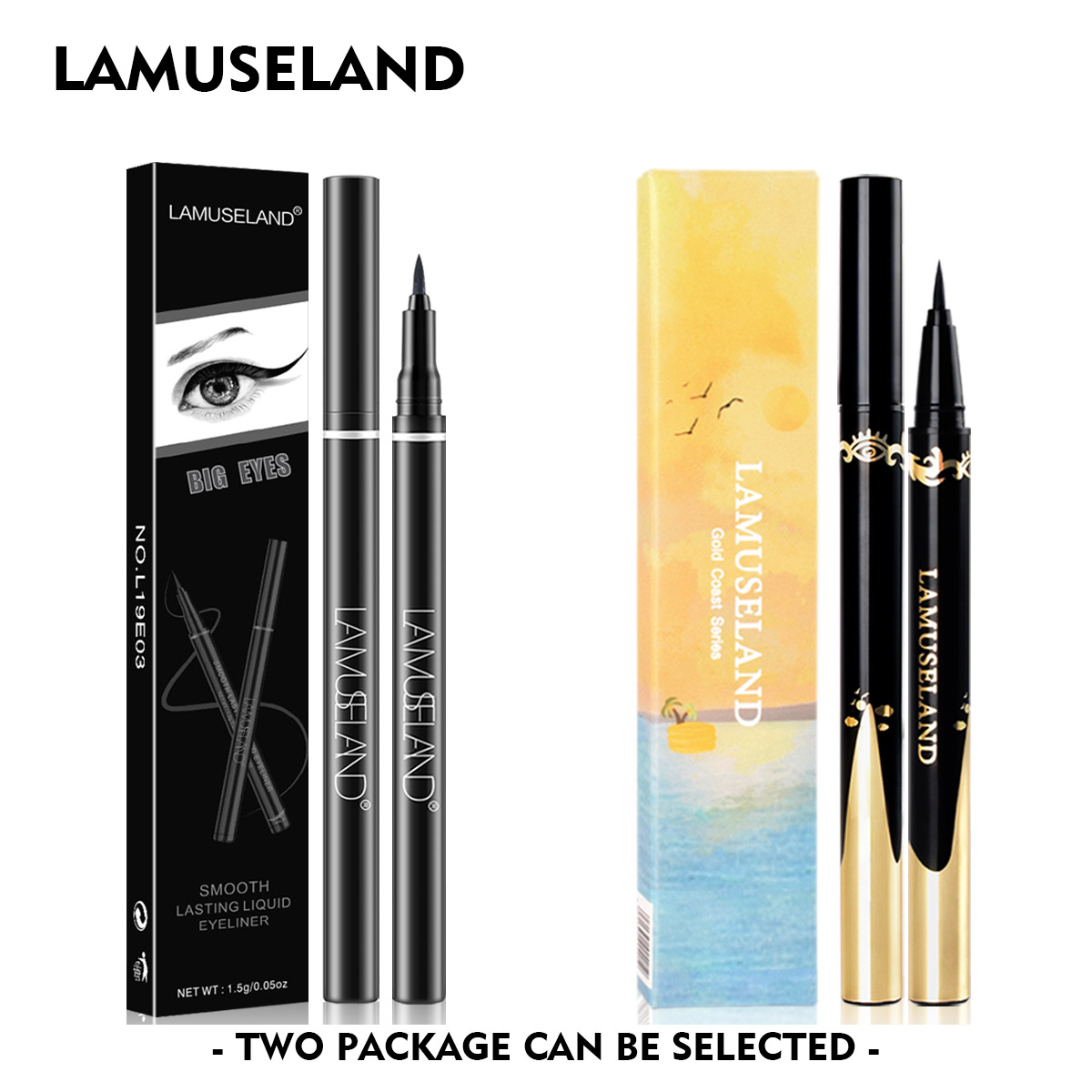 LAMUSELAND Black Long Lasting Waterproof Liquid Eyeliner 1.5g L19E03-LA4005