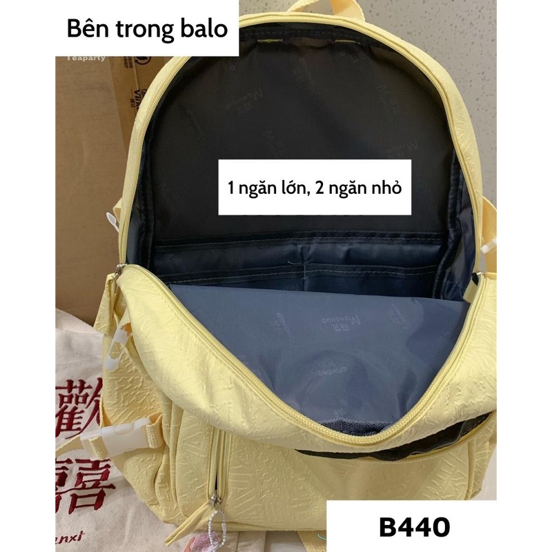 Balo đi học ulzzang hàn quốc, cặp sách nữ cấp 2, cấp 3 đẹp basic giá rẻ B440