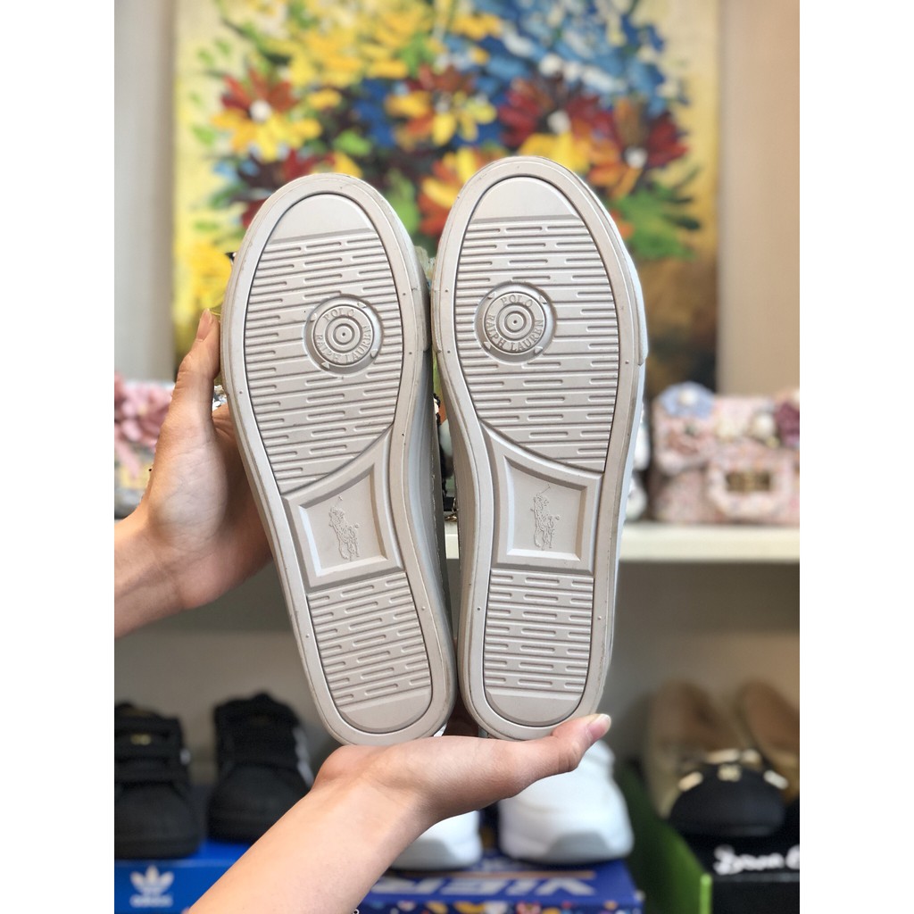 Giày Thể Thao poLo Trắng Bạc Bé Gái  Êm Nhẹ, Đế Chống Trơn Trượt tốt, Da Pu Mềm Phù Hợp Cho Bé Đi Chơi Đi Học Siz 35 37