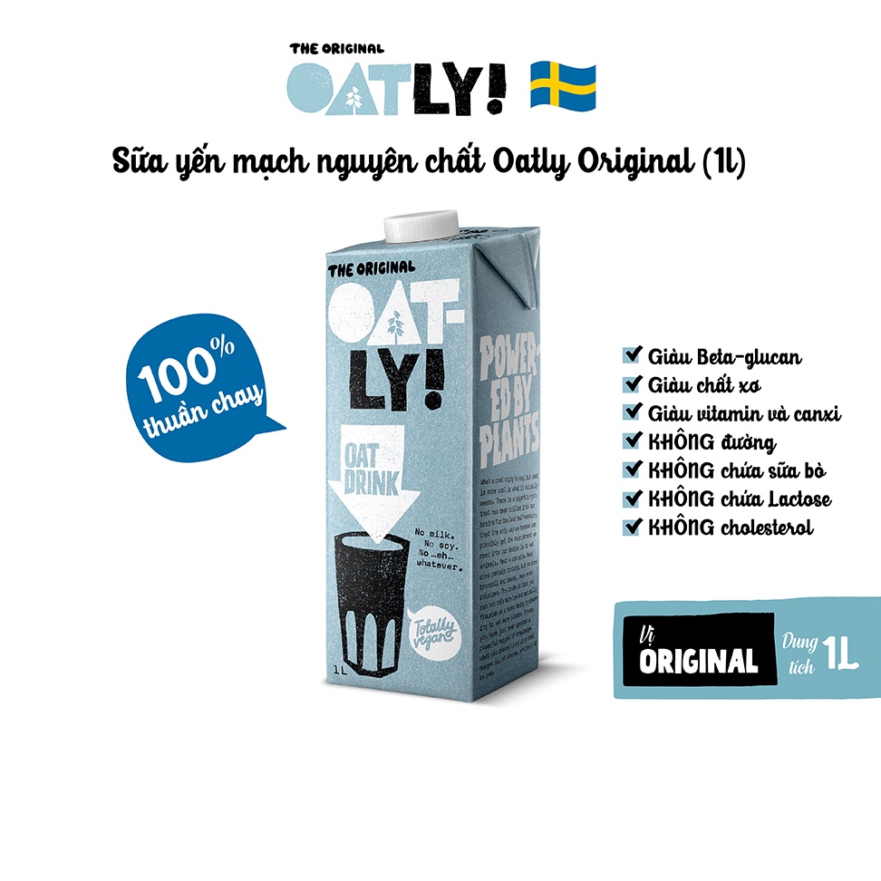 Sữa yến mạch nguyên chất Oatly Original (1L)