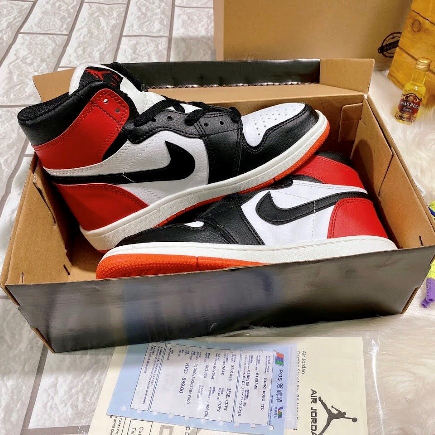 Giày sneaker Jordan 1 cao cổ đỏ đen OG Bred toe thời trang nam nữ loại đẹp 2021 tặng kèm full box bull PK19_Store