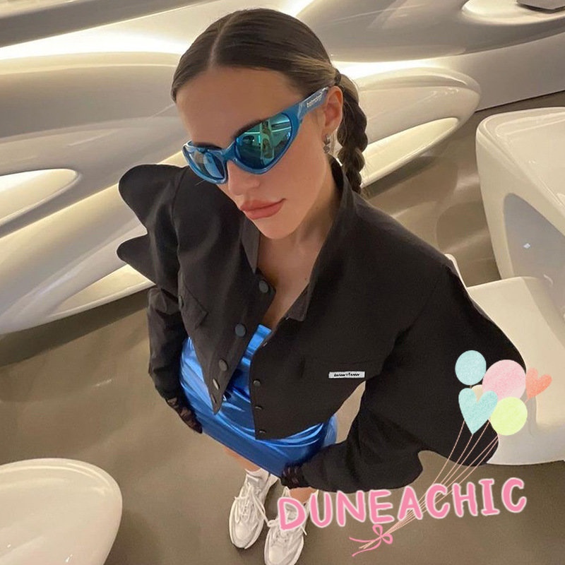DUNEA Áo khoác cardigan tay dài phối bèo thời trang dành cho nữ