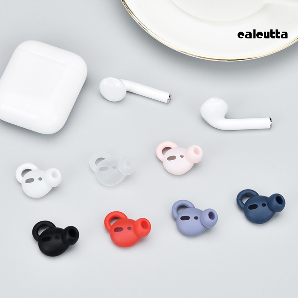 Set 2 Nắp Silicone Bảo Vệ Đầu Tai Nghe Airpods 1 / 2