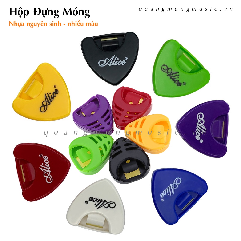 Hộp Đựng Pick Móng Guitar Nhựa Nguyên Sinh Nhiều Màu - Hộp dán đựng pick phím gảy