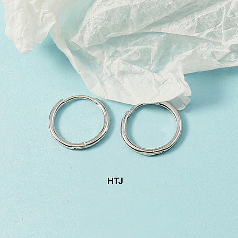 Bông tai bạc Bibi - Khuyên tai vòng tàu cá tính dành cho cả nam và nữ