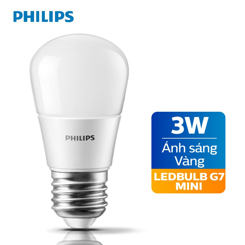 Bóng đèn Philips LED 3W  E27 P45 - Ánh sáng trắng / Ánh sáng vàng | BigBuy360 - bigbuy360.vn