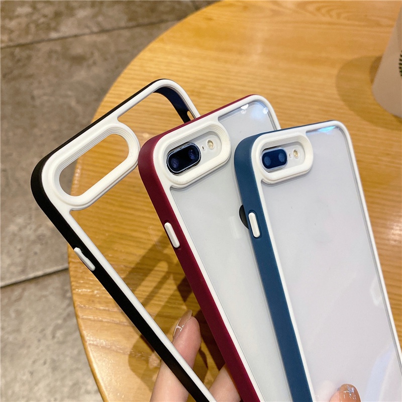 Ốp Điện Thoại PC Cứng Trong Suốt Chống Rơi Phong Cách Quân Đội Cho iPhone 7 8 PLUS 11 12 13 Pro Max XS