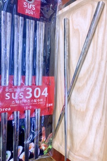 Đũa INOX 304 (Vỉ 5 đôi) - Bạc
