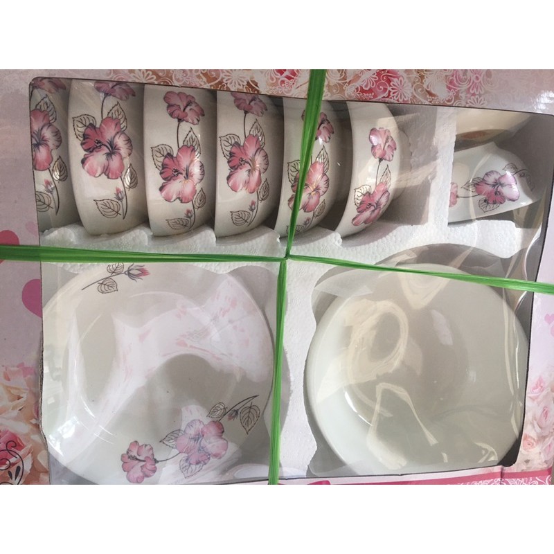 Bộ bát đĩa bát tràng(có chọn màu hoa)