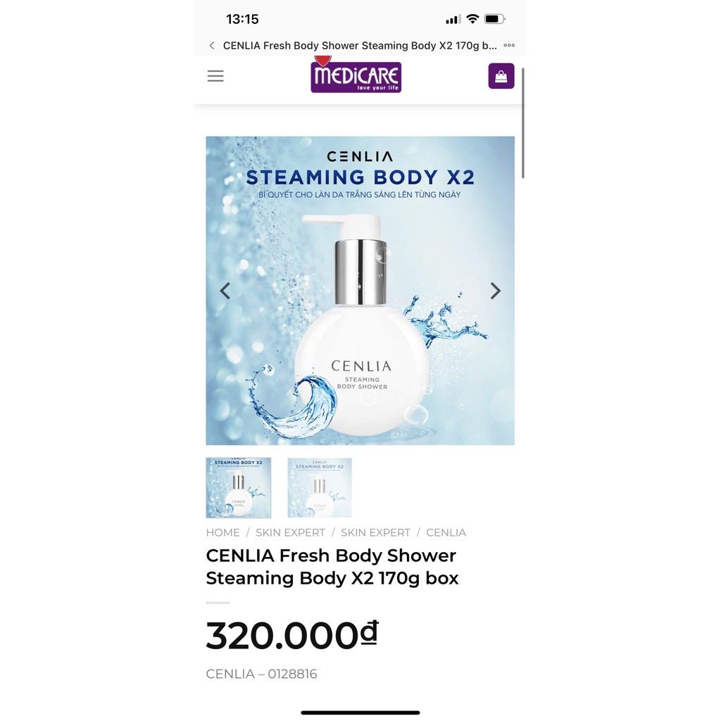 Ủ TRẮNG BODY BẬT TONE MẠNH CHIẾT XUẤT TINH THỂ NƯỚC CENLIA (Hàn quốc) | BigBuy360 - bigbuy360.vn