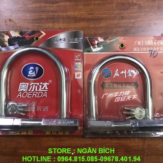 Khóa chữ U , chống cắt  chống trộm HengLong cỡ bé, vừa, to và dài