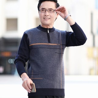 Áo Len Nam Trung Niên cổ tròn đẹp dài tay Hàng Quảng Châu cao cấp FAVITI C9