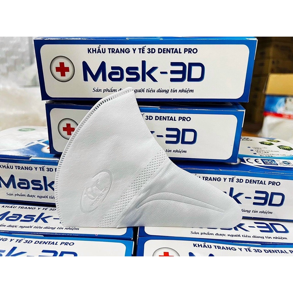 Khẩu trang 3D MASK DENTALPRO, công nghệ NHẬT BẢN, KHÁNG KHUẨN, NGĂN NGỪA KHÓI BỤI ĐỘC HẠI VÀ THỜI TRANG, HỘP 50 CHIẾC.
