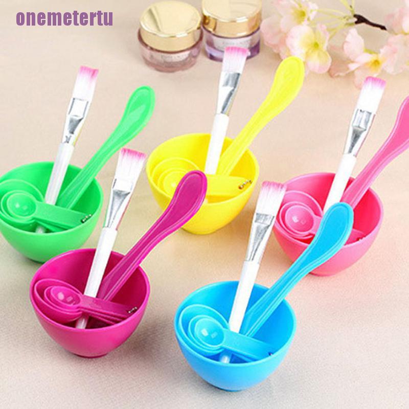 [Hàng mới về] Bộ dụng cụ trộn mặt nạ tự làm 4 món tiện dụng có nhiều màu