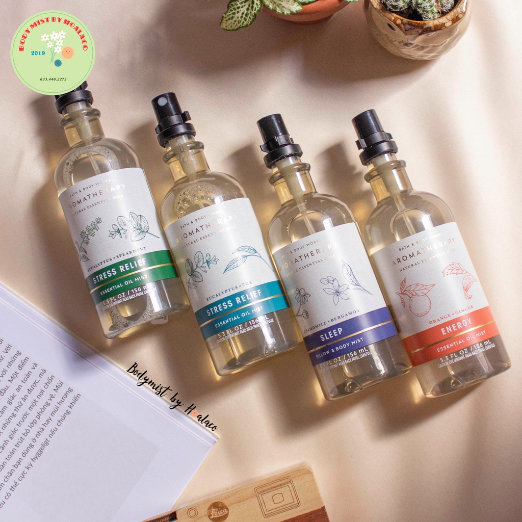 Xịt thơm/xịt gối tinh dầu thiên nhiên Aromatherapy - OIL MIST BBW
