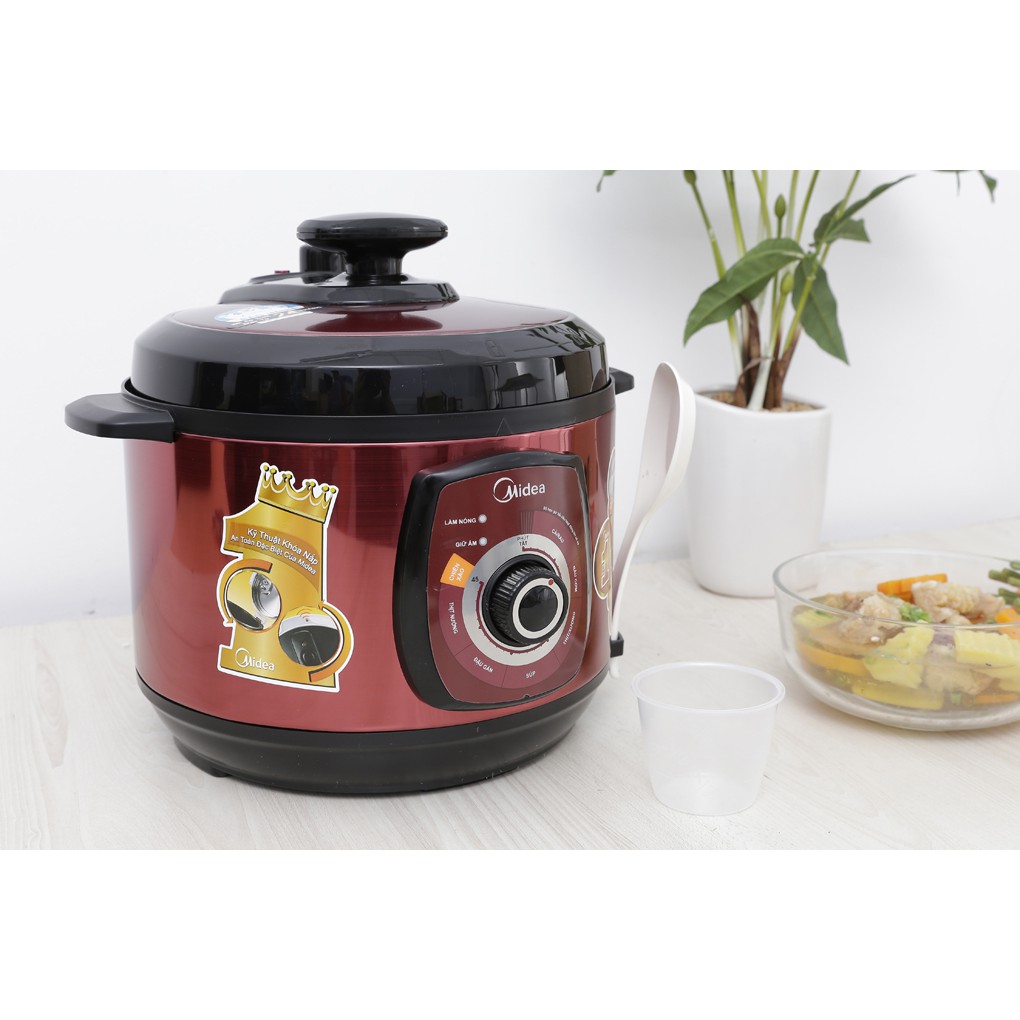 Nồi áp suất điện Midea 5 lít MY-CH501A Đỏ