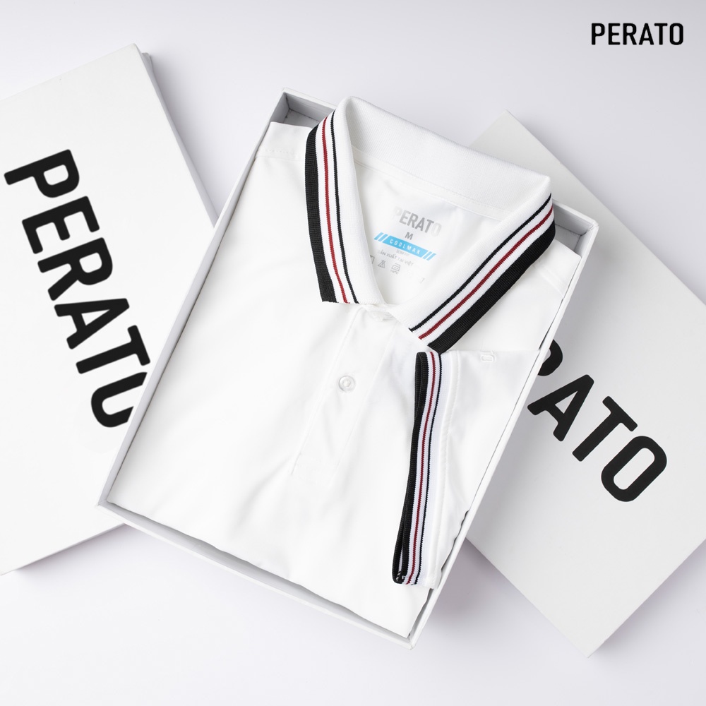[MUA 2 GIẢM 40K] Áo Phông Nam Có Cổ PERATO, Phom Ôm Trẻ Trung, Thiết Kế Tinh Tế, Trẻ Trung (APCP21054) | BigBuy360 - bigbuy360.vn