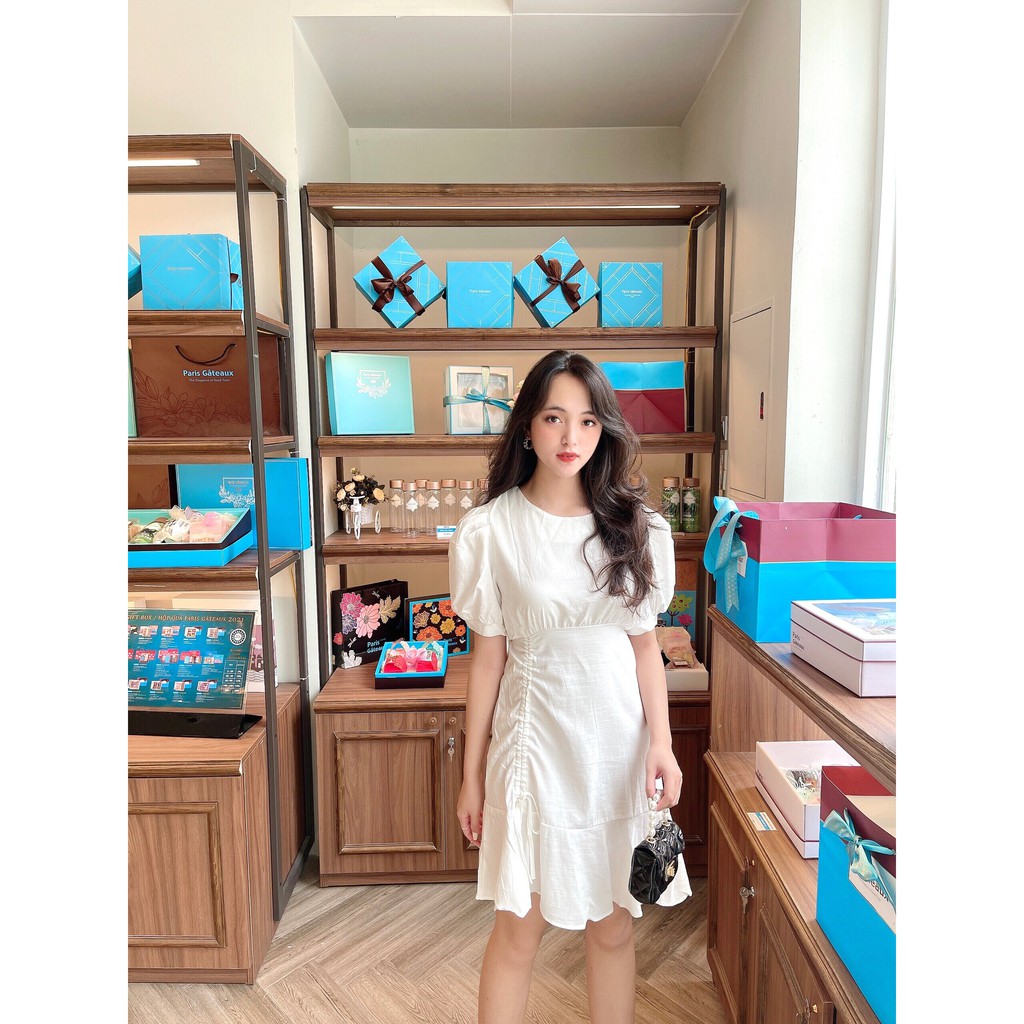 Váy Trắng Tay Bèo Babydoll - Đầm dự tiệc đi chơi dạo phố dáng xòe đi bar sang chảnh- Hàng thiết kế | BigBuy360 - bigbuy360.vn