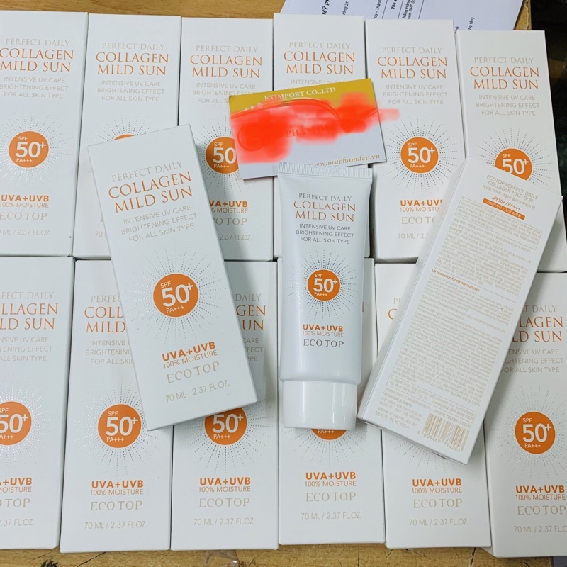 Kem chống nắng Ecotop Perfect Daily Collagen Mild Sun SPF50+ PA+++ 70ml